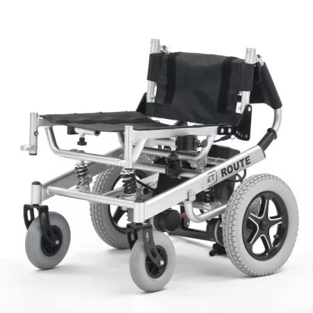 Кресло-коляска с электроприводом МЕТ ROUTE 14, амортизирующей подвеской и регулируемой шириной сиденья 43-55 см