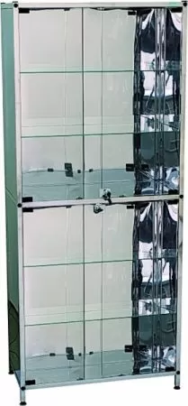 Шкаф медицинский двустворчатый из нержавеющей стали Э-115/Н-ШК