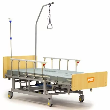 Кровать механическая МЕТ REMEKS, артикул 21077, кардиокресло, туалет, с функцией переворота, нагрузка до 150 кг
