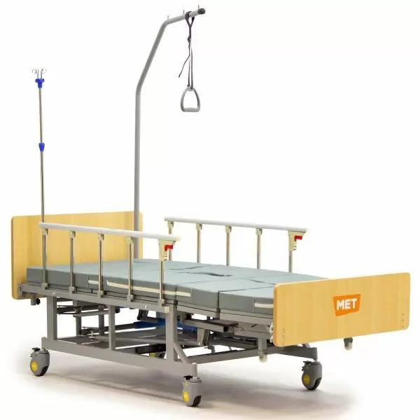 Кровать механическая МЕТ REMEKS, артикул 21077, кардиокресло, туалет, с функцией переворота, нагрузка до 150 кг
