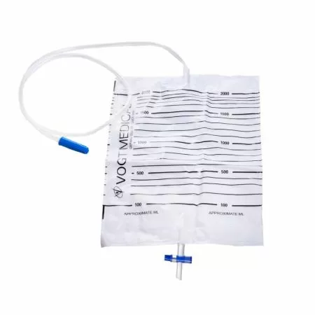Мочеприемник прикроватный Vogt Medical 2000 мл с крестовым краном, с приводной трубкой стерильный