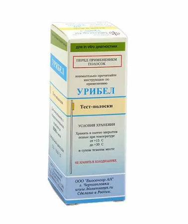 Тест-полоски Урибел №50 в упак (опред. белка в моче)