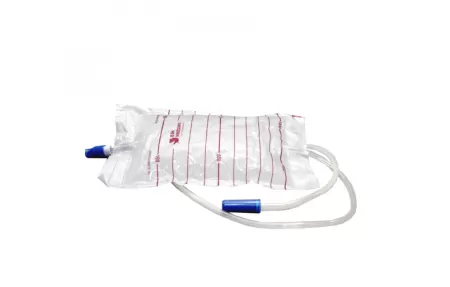 Мочеприемник прикроватный Уникорн Мед 2000 мл с крестовым краном, с приводной трубкой (стерильный)