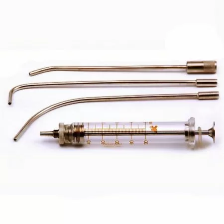 Шприц для промывания миндалин 5мл стеклян с 4-мя насадками