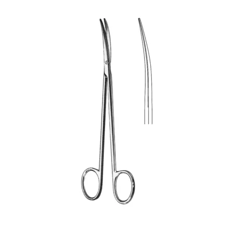 Ножницы нейрохирургические по Теннису-Адсону изогнутые 175 мм Hilbro 10.0606.17
