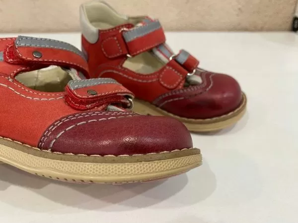 Туфли ортопедические детские TW-224-2 с закрытым носком бордово-красные, размер 21 % 