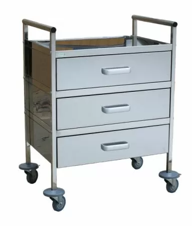 Столик манипуляционный-процедурный с выдвижными ящиками из нержавеющей стали Э-247/3-СП