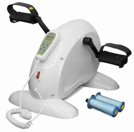 Простой педальный тренажер Mini Bike с электроприводом (белый) для верх и ниж конечностей LY-901-MB
