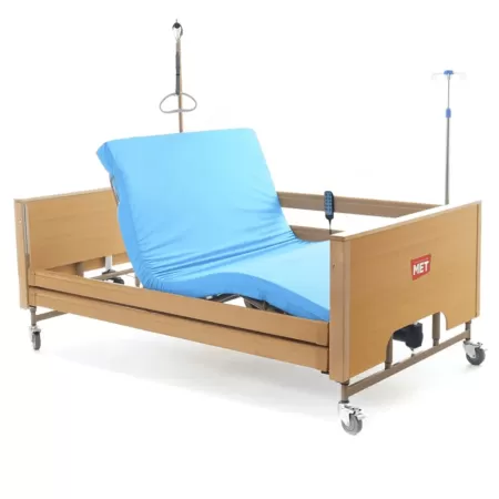 Кровать электрическая MET LARGO, артикул 18019, ширина 140 см, кардиокресло, регулировка высоты, нагрузка до 280 кг