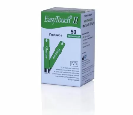 Тест-полоски Изи Тач (Easy Touch) глюкоза №50