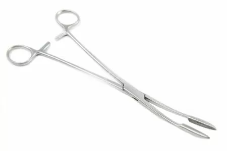 Корнцанг изогнутый 260 мм J-18-048