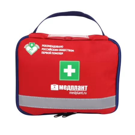 Аптечка для оказания первой помощи с применением медицинских изделий пострадавшим в дорожно-транспортных происшествиях автомобильная по приказу 260н МЕДПЛАНТ в сумке-чехле Волонтер-6, артикул 1662