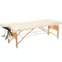 Стол массажный MET Comfort W2, артикул 18452, 2-х секционный складной на буковом каркасе с регулировкой высоты, кремовый