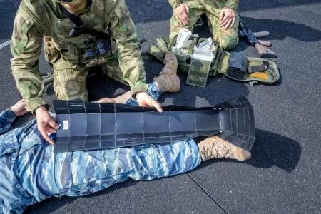 Комплект шин транспортных иммобилизационных складных для взрослых однократного применения МЕДПЛАНТ КШТИ-03, артикул 1355