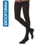 Чулки компрессионные Ergoforma 221 женские 2 класс компрессии с закрытым носком и кружевной резинкой полупрозрачные черные 