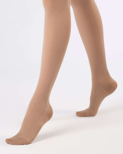 Чулки компрессионные OFA BAMBERG Classic унисекс 2 класс компрессии с закрытым носком и гладкой резинкой на широкое бедро цвет бежевый