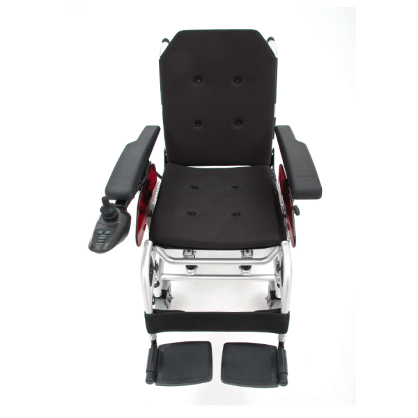 Кресло-коляска с электроприводом МЕТ ROUTE 14, амортизирующей подвеской и регулируемой шириной сиденья 43-55 см