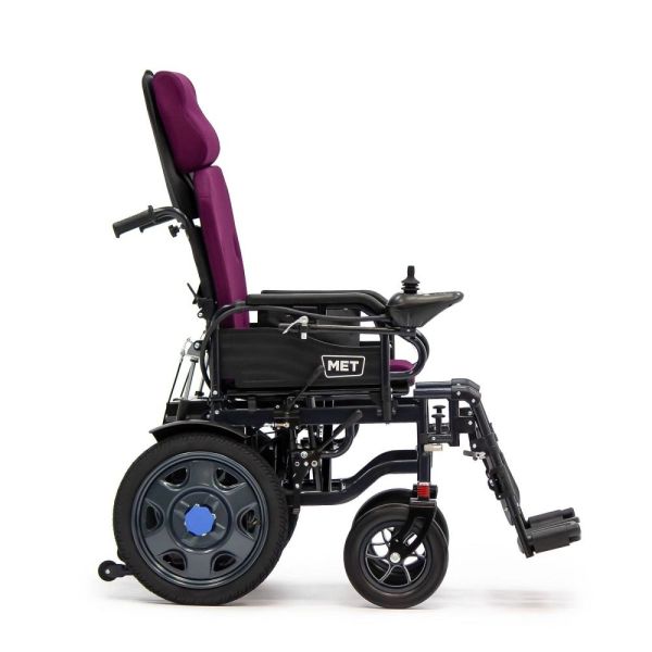 Кресло-коляска с электроприводом MET COMFORT 110, артикул 20702, ширина сиденья 44 см, колеса пневматические